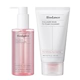 BIODANCE Collagen Cleansing Duo: 2-in-1 Pore Mask to Foam Cleanser & Gentle Cleansing Oil Set, Facial Wash and Makeup Remover for Sensitive Skin, Korean Skin Care, Skin Care Set