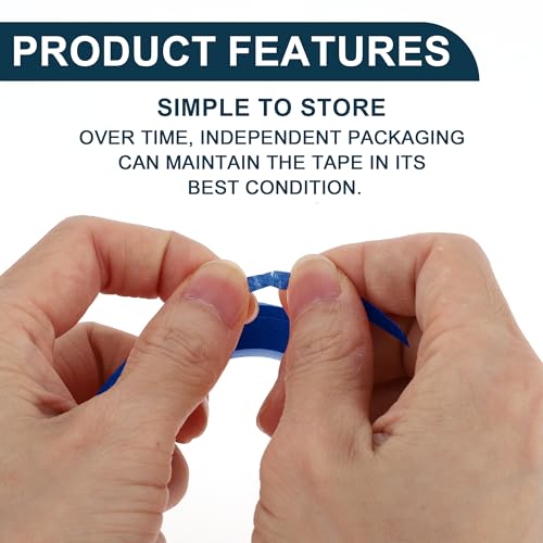 Image of Painters Tape Medium Tack Easy Removal Masking Master Tape Blue 5 Pcs 2cm /2.5cm /3cm /4cm /6cm x 48m