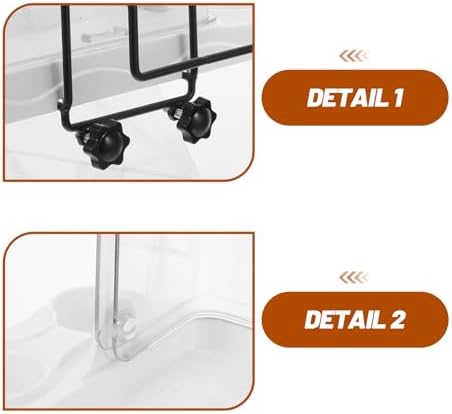 NUOBESTY Kapaklı plastik servis tepsisi, süpermarketler için asılı meyve kasesi, kuru meyveler için düzenleyici, atıştırmalıklar için sunum vitrini - Görsel 3