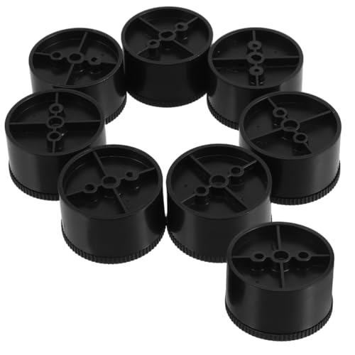 Lurrose Pieds De Meubles Réglables en Plastique 8 Pièces Noir 3 Cm Pieds De Nivellement Robustes pour Tables Et Canapés Accessoires De Mobilier Ajustables pour Bureau Et Maison