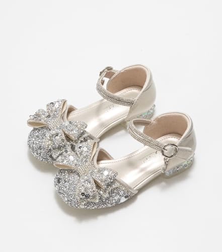 Toddler Girls Dress Sandals Glitter Flower Girl Mary Jane Flats Princess Wedding Party School Shoes for Little Kid4