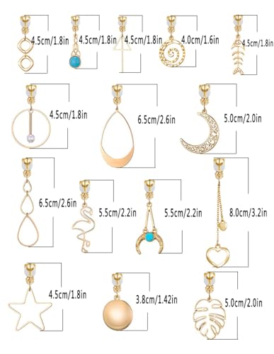 Image of 15 Pairs Multi-style Clip-on Earrings for Women, Hypoallergenic,Ligthweight,Come with Rubber Pads.Non-pierce