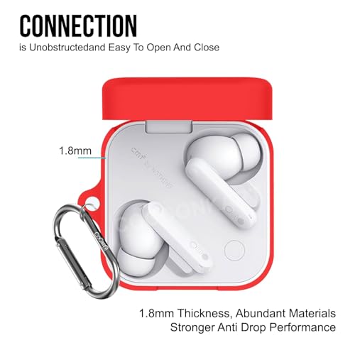 Image of Soft Silicone Case Cover for CMF by Nothing Buds Pro 2 | Buds 2 | Buds 2 Plus (Orange)
