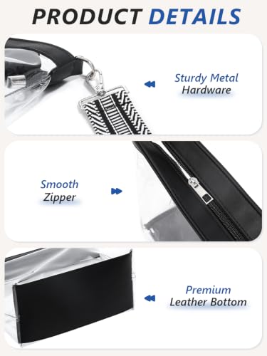 Image of Clear Bag for Stadium Events, Clear Purse for Women Crossbody Bag Stadium Approved for Concerts Sports Festivals