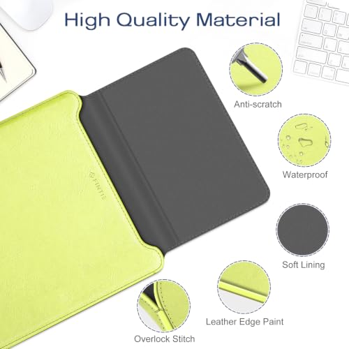 Image of Fintie Sleeve Case for MacBook Neo 13 Inch, MacBook Air 13.6 /13.3 Inch, MacBook Pro 13 Inch, Other Up to 13 inch Laptop Tablet - Slim Bag Cover with Stand, Synthetic Leather, Magnetic Closure, Citrus