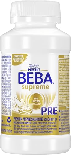 Nestlé BEBA SUPREME PRE Anfangsmilch trinkfertig, von Geburt an, nur Laktose, ohne Palmöl, 1er Pack (1 x 200ml)