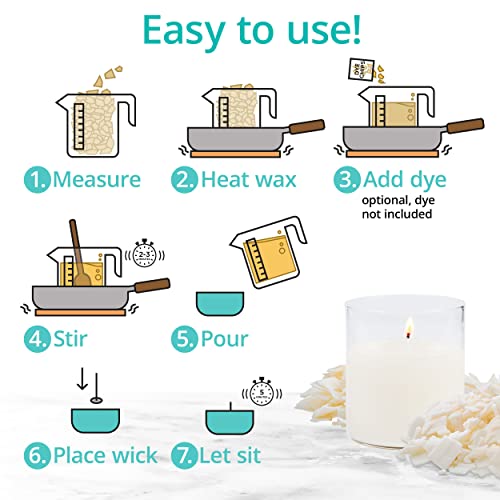 Hearts & Crafts Natural Soy Candle Wax and Candle Making Wax Supplies