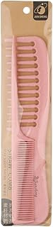 2 peças de pentes de barbeiro de plástico Dente fino e pente de dente largo Pente de modelagem para corte de cabelo para salão de cabeleireiro Ferramentas de cuidado de cabelo pentear,cuidado capilar,pente de barbeiro,pente de salão,pente de corte Pink