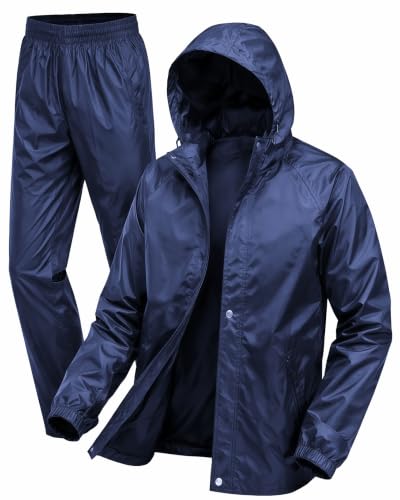 Image of La' exclusivite Classivo Waterproof Reversible Raincoat for men (IN, Alpha, M, Aquaroyale Blue)