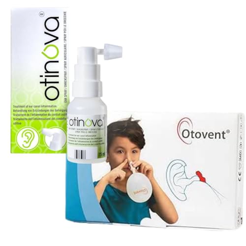 Otinova Ear Spray 15ml and Autoinflation Device, Glue Ear Treatment Combo