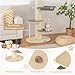 TIANTIANDIGITAL Cat Tree, Cat Climbing Frame, Cat Scratching Post, Pet Supplies, All-in-one Cat Playground, Removable Non-Slip Mat, with Non-Slip Mat, Beige