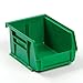 Global Industrial Plastic Stacking Bin 4-1/8 x 5-3/8 x 3, Green, Lot of 24