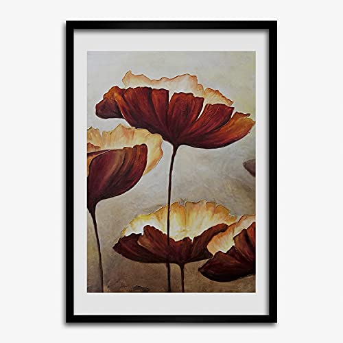 Peinture moderne Maki sous cadre photo affiche 50x70 cm Tulup en bois