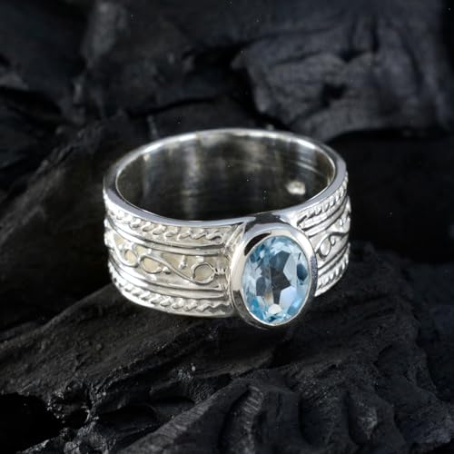Image of 55Carat Choose Your Color Genuine Gemstone Sterling Silver Ring Band Vintage Handmade Jewelry Sizes 5-12