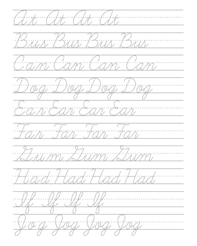 Cursive Handwriting Workbook for the Visually Impaired: Large Print Cursive Writing practice for Low Vision Learners - Image 4