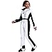 HOTIAN Damen Skianzug Damen Einteiler Skioverall Winter Warme Schnee Skifahren Winddicht Wasserdicht Outdoor Schneeoverall Jumpsuit Mit Kapuze Verdicken Schneeanzug Ski Suit White S