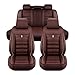 Produktbild LECREA Auto Sitzbezüge Set für BMW E46 E90 E39 E60 E36 G30 E30 E34 E38 F30 F10 E70 E87 E91 320I 520 525, 5 Sitzer PU Leder Autositzschoner, Wasserdichter Atmungsaktiver Autositzbezüge, E Coffee