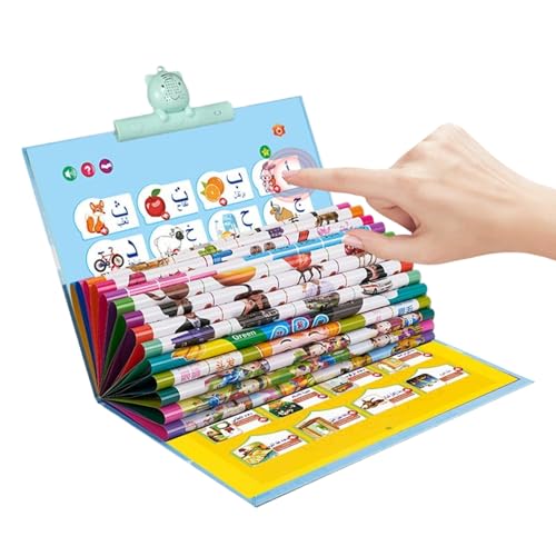 Arabische Kinderbücher Sprechend | Interaktives Arabisch Wortschatz Bildbuch,Lernspielzeug Für Wortschatz Kinder Homeschool Reise Geburtstag Weihnachten