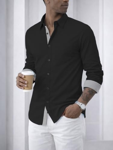 Image of Noble Monk Men's Full Sleeve Shirt | Casual Shirt for Men | Stylish Cotton Blend | Comfortable Everyday Wear | Button Down Clothing | Travel & Outdoor Apparel
