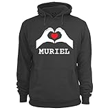 80% Baumwolle 20% Polyester JOllify Unisex Pullover Muriel H5795 - Farbe: schwarz - Design 7: Hände Herz - Größe L