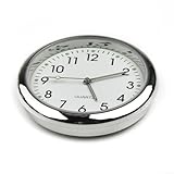 StickOn Car Dashboard Air Vent Clock, Luminous Analog Quartz Watch, Fine Workmanship, White Decoration