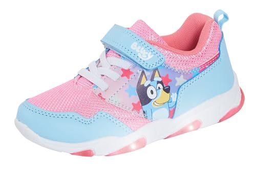 Chaussures lumineuses filles Bluey anti-chute avec scratch sécurisé