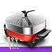 Produktbild Elektrische Pfannen Elektrischer Wok mit elektrischem Wok-elektrischem heißer Topf, Hauptstudenten-Schlafsaal, der gedämpften Reis grillt Ein nicht-Stock, der Reis-Topf kocht (Farbe : Red 2)