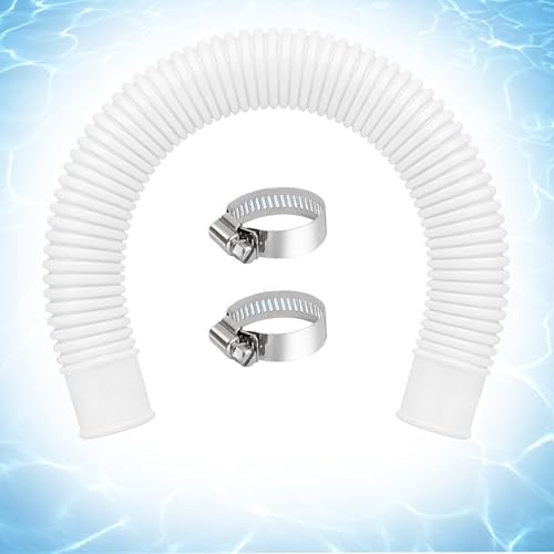 1.5" Pool Sand Filter Pump Hose for Above Ground Pools, Compatible with Intex & Saltwater Systems and Pump Sand Filter (1 PACK white) by Jetgomet - Used condition - US$11.27