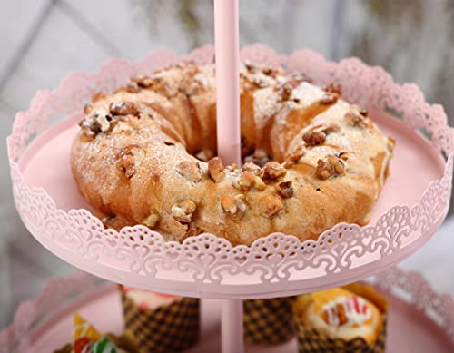 Set Of 6 Pink Cake Stands Cakes Pedestal Dessert Display Tiered Cupcake Holder Candy Fruit Desserts Platter Decoration For Wedding Birthday Party Baby Shower Celebration #TOP4