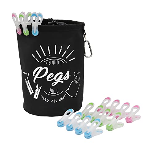 JVL Large Peg Bag with 72 Prism Soft Touch Mini Pegs, Multicolor (08-040-270)