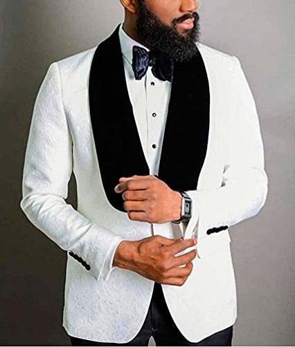 Men's Shawl Lapel Floral Blazer One Button Regular Fit Prom Party Jacket Dinner Coat3