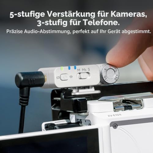 SMALLRIG S70 Drahtloses Mikrofon (2 Sender + 2 Empfänger + Ladeschale), USB-C & 3,5-mm-Anschluss für Telefone/Tablets/Kameras… – Ansicht 6