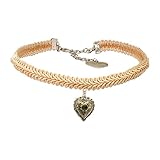 Wunderschöner Kropf Dirndlschmuck mit Borte, Halskette von Hand gefertigt, Choker Dirndlkette hat angenehmes Tragegefühl