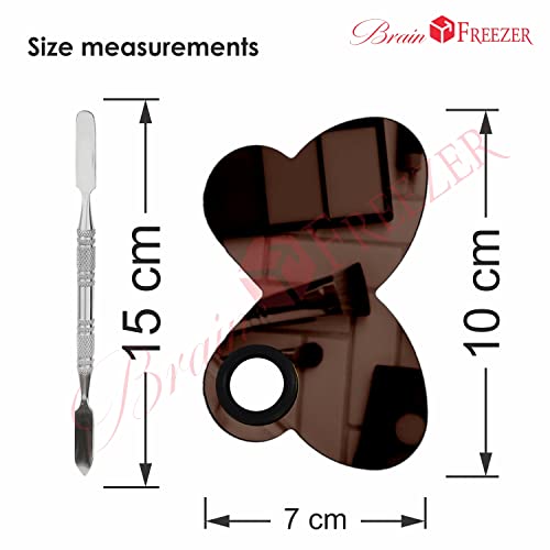 Image of Brain Freezer Shiny Makeup Palette With Stainless Steel Butterfly Shape Spatula, Rose Golden 100 g
