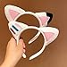 Shurhome Adjustable Animal Ears Headbands Plush Cosplay Ears Hair Hoop Fashion Headbands for Parties or Everyday Wear Cats Ear Headpiece