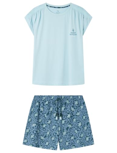 Women'secret Short Pyjama Daily Garden Pijamas, Verde, XXL para Mujer