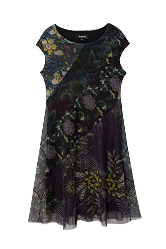 Desigual Vest_Houston Abito Casual, Blu, S Donna