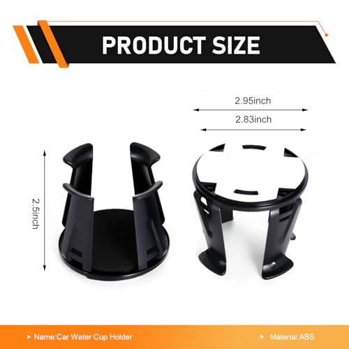 Adaptador Portavasos para Carro 2 Piezas Antideslizante miniatura 2