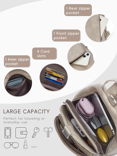 Image of CLUCI Sling Bag for Women Leather Women's Backpack Small Convertible Backpack Purse Crossbody Bag for Travel