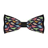 Cmagnifico Nœud papillon pré-noué pour homme, ailes d'ange, nœud papillon réglable pour les fêtes, Monster Dinosaure, taille unique