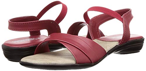 Image of Women's Red Fashion Sandals - 4 UK /India (37 EU)(888474-37)