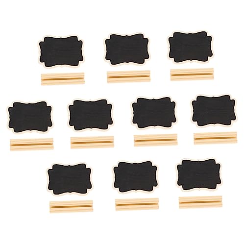 OSALADI 10 Pack Mini Wooden Chalkboard Stand for Table Decor Blackboard Menu Board for Wedding Party