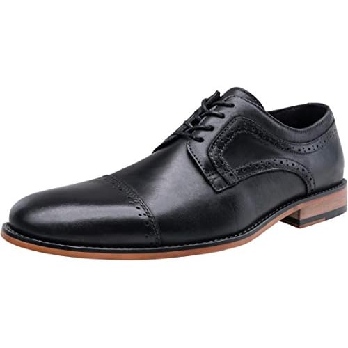 Vostey Men's Dress Shoes Leather Casual Dress Shoes for Men Leather Business Oxford Shoes for Men