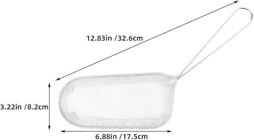 Miniatura 3 de Angoily Cesta de acero inoxidable para freír colador de aceite de malla fina Skimmer de malla de camarones fritos Cesta de malla de alimentos para