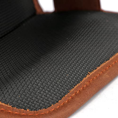 Tourbon Cheek Rest Pad With .22 Rifle Shell Holder Tactical Gun Stock Cover 14 Round Ammo Carrier Pouch Hunting Shooting Accessories (Genuine Leather - Brown Right Hand) #TOP2