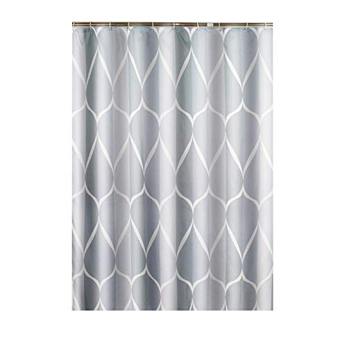 Rideau de douche en tissu de polyester de qualité supérieure avec ourlet alourdi