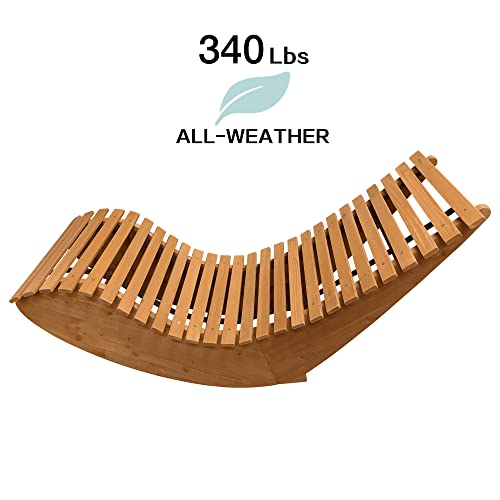 Fortune Candy Wooden Lounge Chair For Patio, Porch, Pool And Backyard, Solid Fir Wood, Heavy Duty 340 Lbs, For Both Outdoor And Indoor, Weatherproof, Brown #TOP3