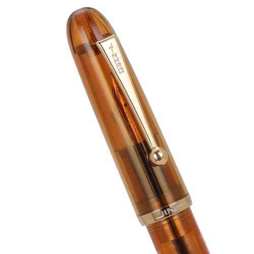 Jinhao 9016 pióro wieczne Medium Heartbeat Point, seria Dadao, przezroczysty akryl Amble z dużym konwerterem do pisania