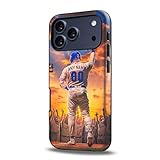 IKPYTREE Custom Baseball Phone Case for iPhone 17 Air 16E 16 15 14 13 12 11 Pro Max Plus XR X - Personal Name and Number - Los Angeles D Athletes on Heavyduty Back Cover