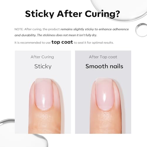 Image of modelones Builder Nail Gel with Gel Top Coat, 3Pcs Clear Builder Nail Kit for Thickening Apex Building Extension Rhinestone Gel Tips Glue, U /V LED Lamp Cured for Home DIY Salon Girls (Pack of 2)